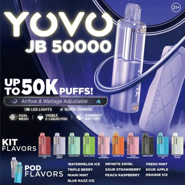 YOVO JB50K Pod Disposable (TX Compliant) 5-Pack