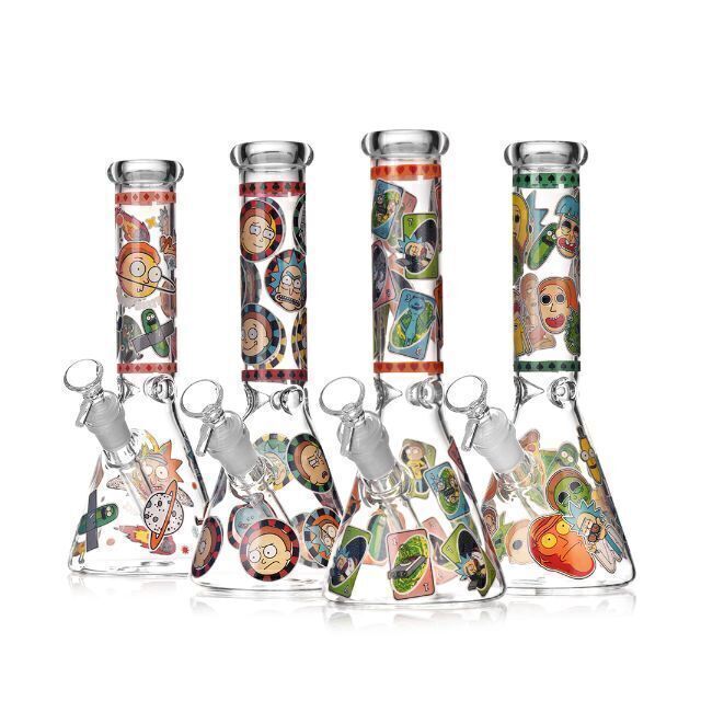 11.5" Decal Daze Glow N Dark Water Pipe