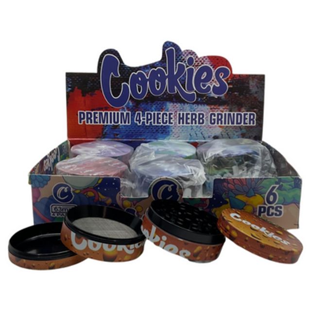 The Cookies Premium 4-Piece Herb Grinder Display 