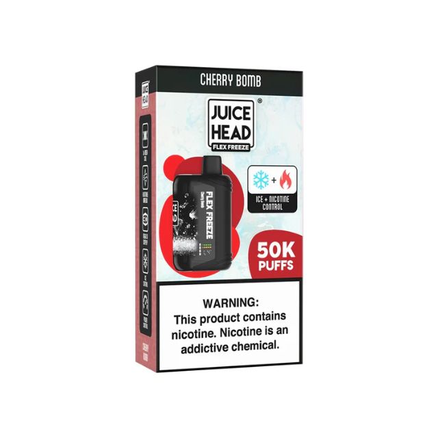 Juice Head Flex Freeze 50,000 Puffs Disposable Cherry Bomb