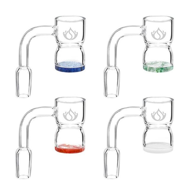 Social Glass Deep Cup Colored Base Banger 14mm