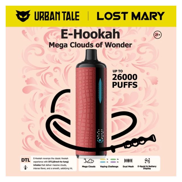 Urban Tale x Lost Mary 26,000 Puffs E-Hookah Disposable