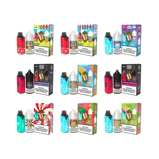 Uwell V6 Disposable Pod System Kit + Daddy's Vapor Salts (30mL) - All