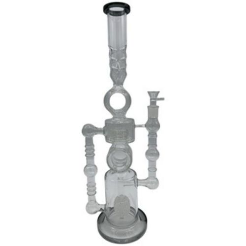 21.5" Donut Shaped Tall Glass Water Pipe with Diamond Percolator