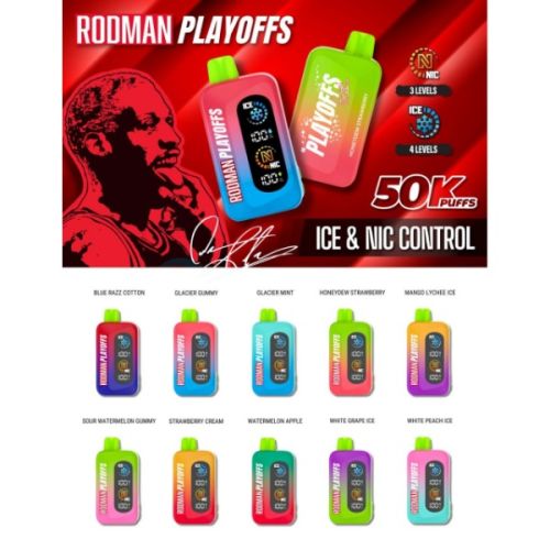 RODMAN Playoffs 50,000 Puffs Ice-Nic Control Disposable